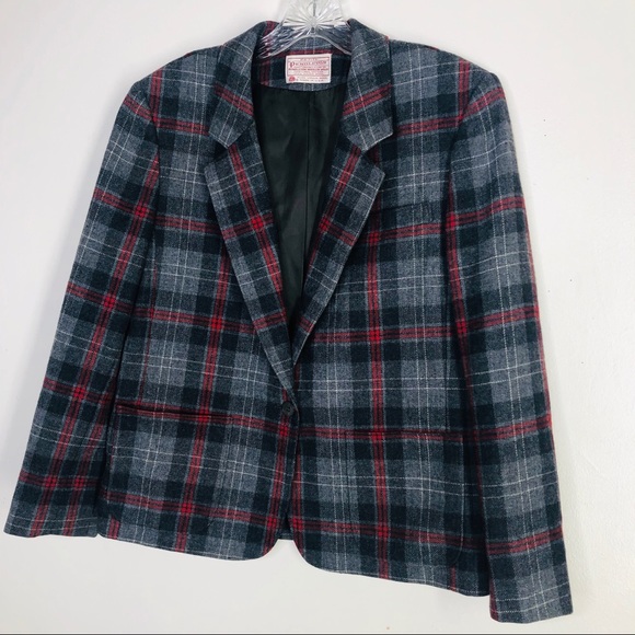 Pendleton plaid double breasted jacket blazer NWOT - Picture 7 of 8